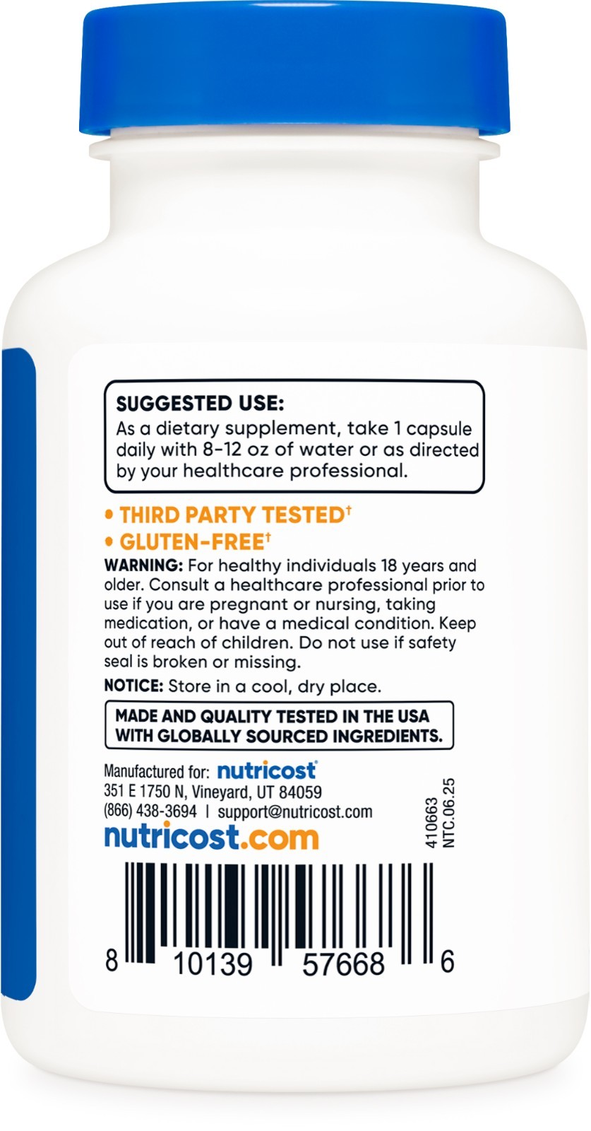 Nutricost Methylated Vitamin B12 + Folate Supplement (2,000 mcg) 120 Capsules