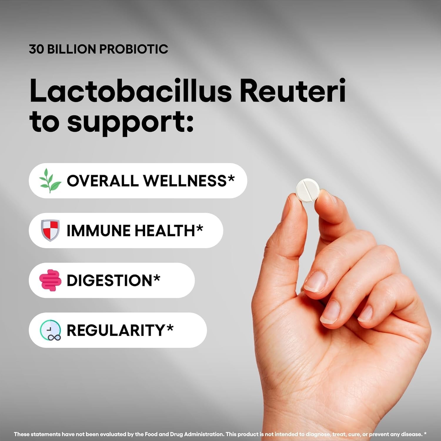 Lactobacillus Reuteri Probiotic Supplement 30 Billion CFU 240 Tablets Probiot…