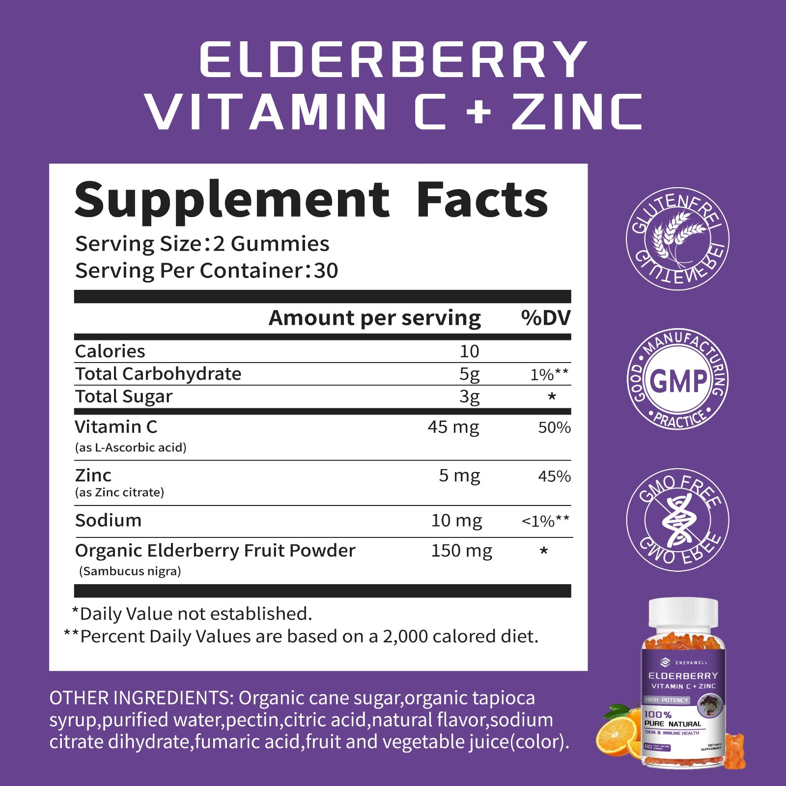 Vitamin C Gummies | 60/120 Gummies – Made With Natural Flavors | 02/07/2027
