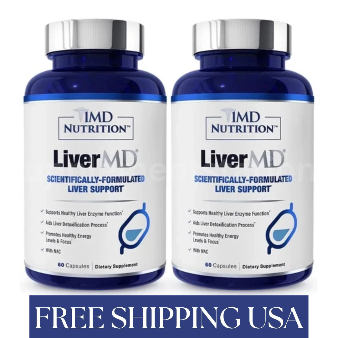 2 Packs 1MD Nutrition LiverMD – Liver Support Supplement New | Exp 11/2027