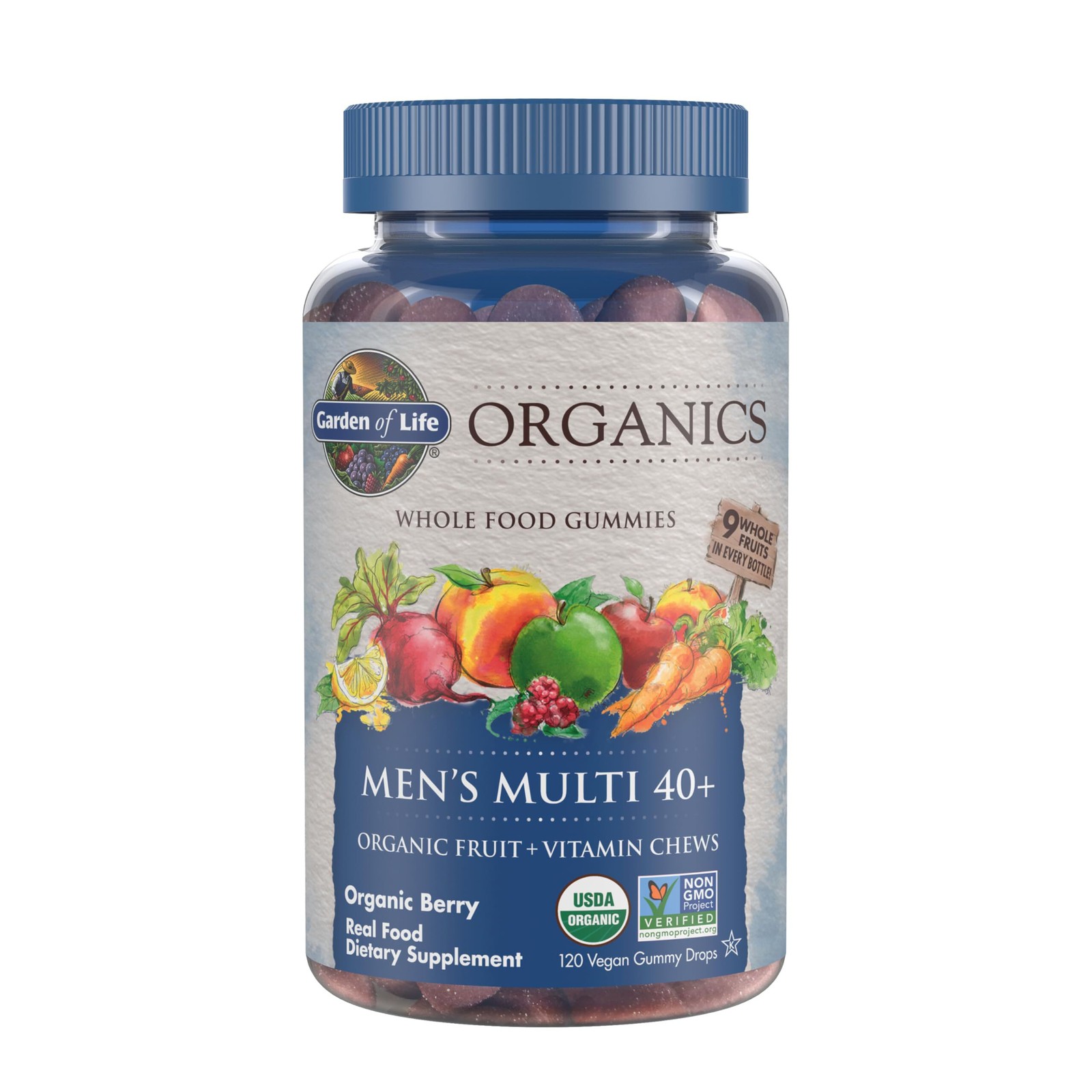 11/26 Garden of Life Organics Men 40+ Gummy Vitamins – Berry – Certified Organic