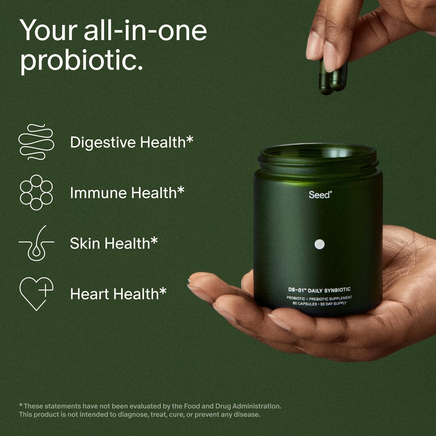 Daily Synbiotic – Prebiotic and Probiotic for Women & Men – Digestive Health,…