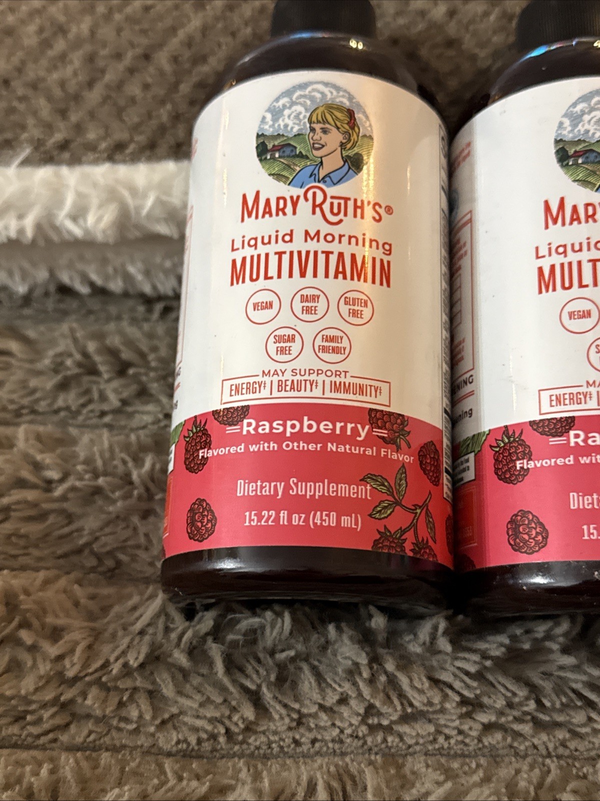 (2) Mary Ruth’s Liquid Morning Multivitamin 15.22 fl oz Raspberry Exp 06/27