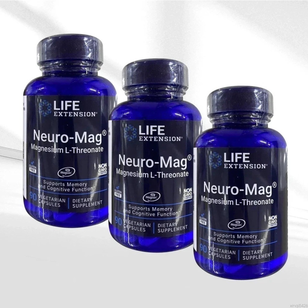 3PACK Neuro-Mag Magnesium L-Threonate from 2000 mg Magtein Life Extension BEST