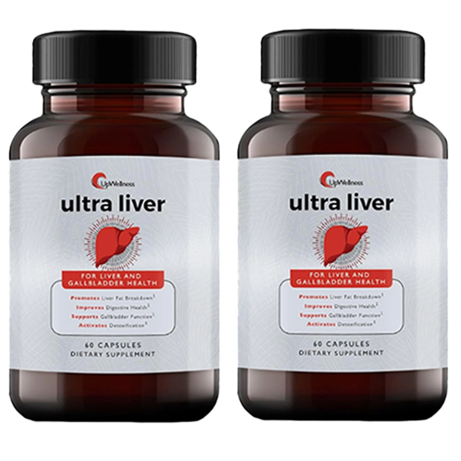 2 pc UpWellness Ultra Liver Supplement Liver Vitality along with Gallbladder Sup