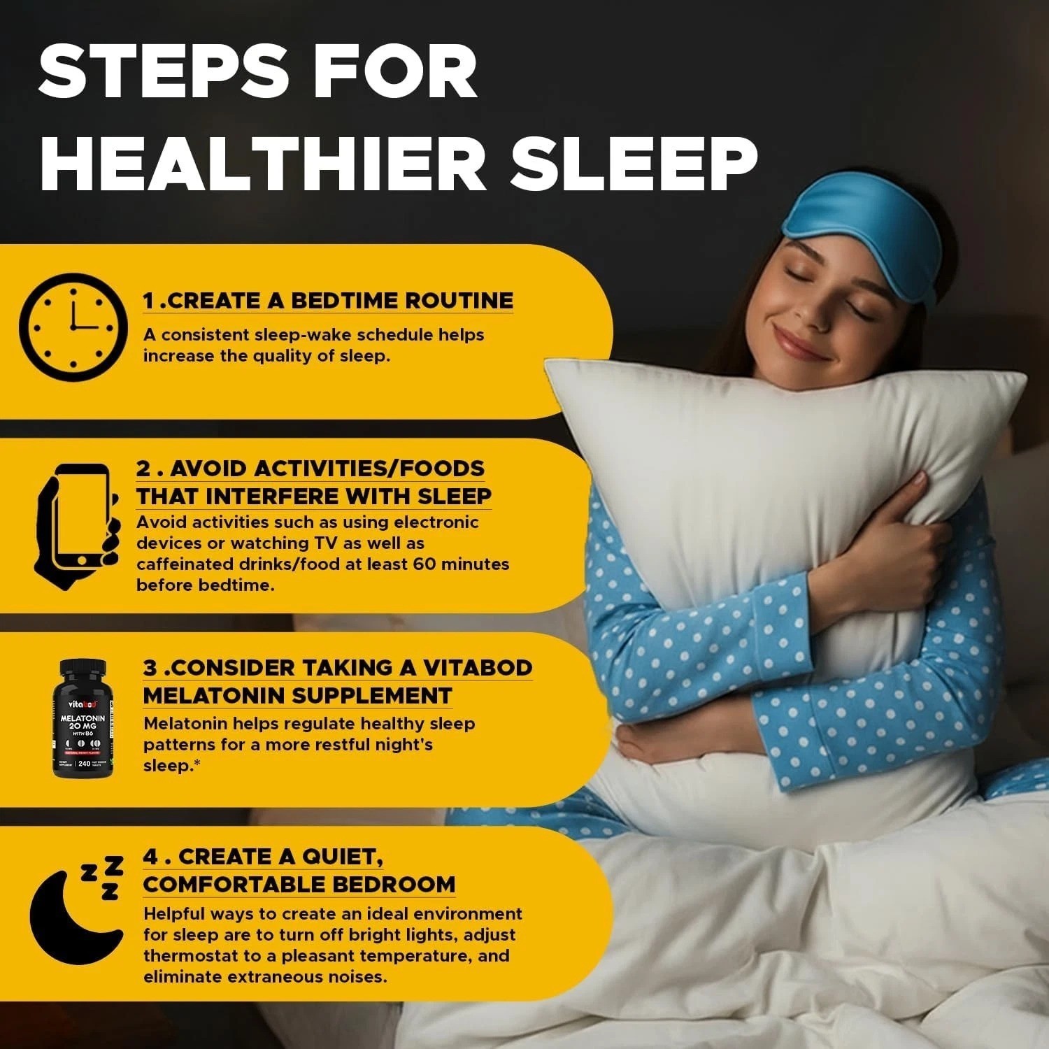 Relaxial Melatonin 20mg | High Potency Sleep Support | 240 Fast Dissolve Tablets