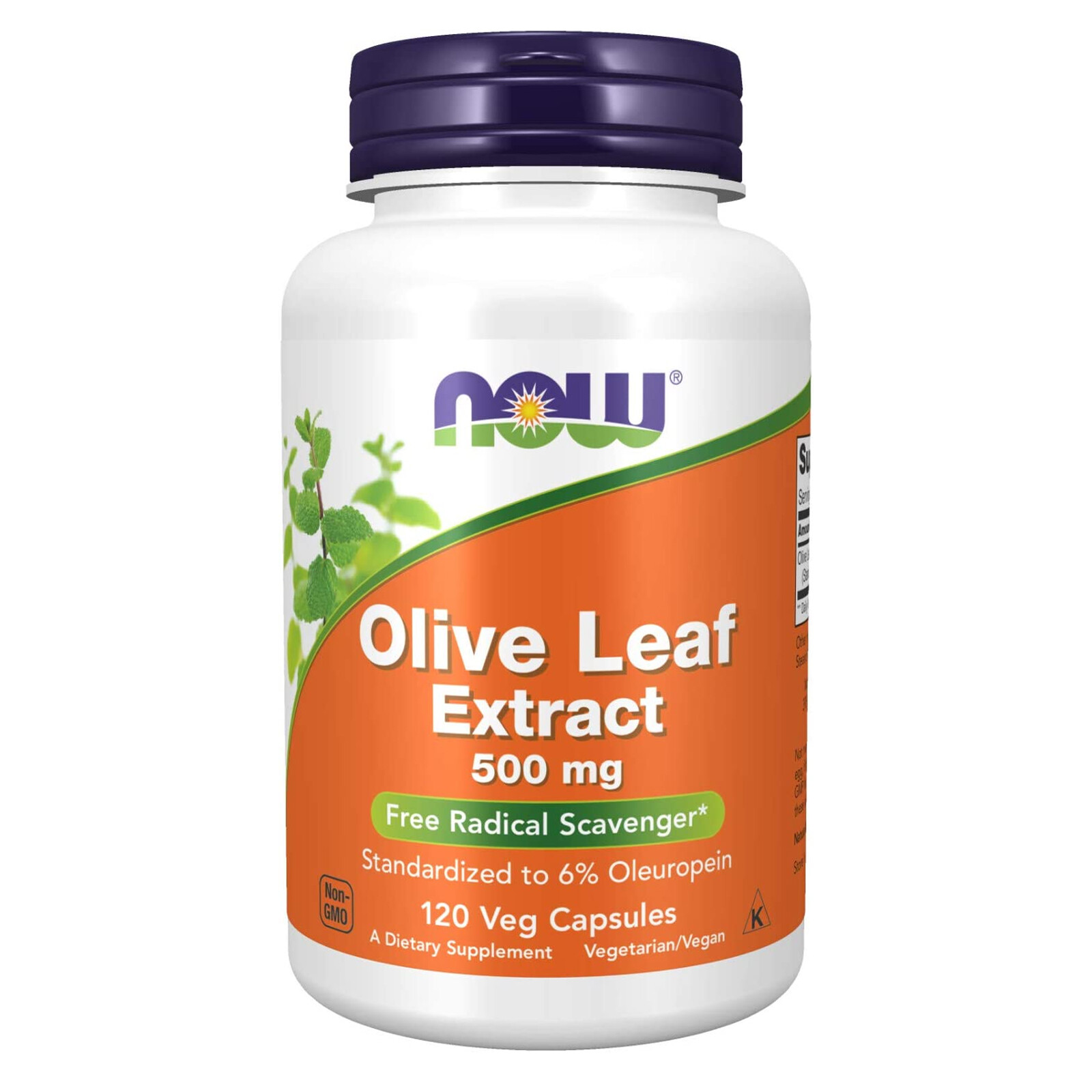NOW FOODS Olive Leaf Extract 500 mg – 120 Veg Capsules