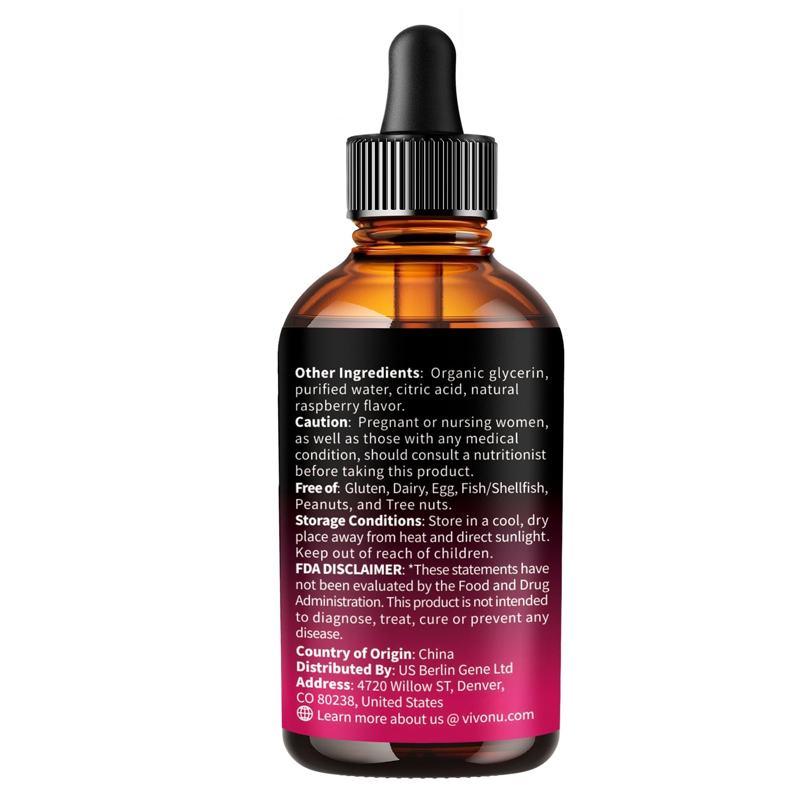 VivoNu Vitamin B Complex Liquid 30 Fl Oz (Pack of 1), 2 1)