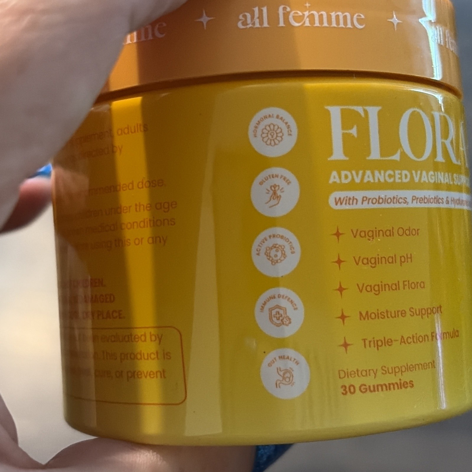 Flora+ Women’s Vaginal Probiotic Gummies for pH Balance, Odor and Freshness S…
