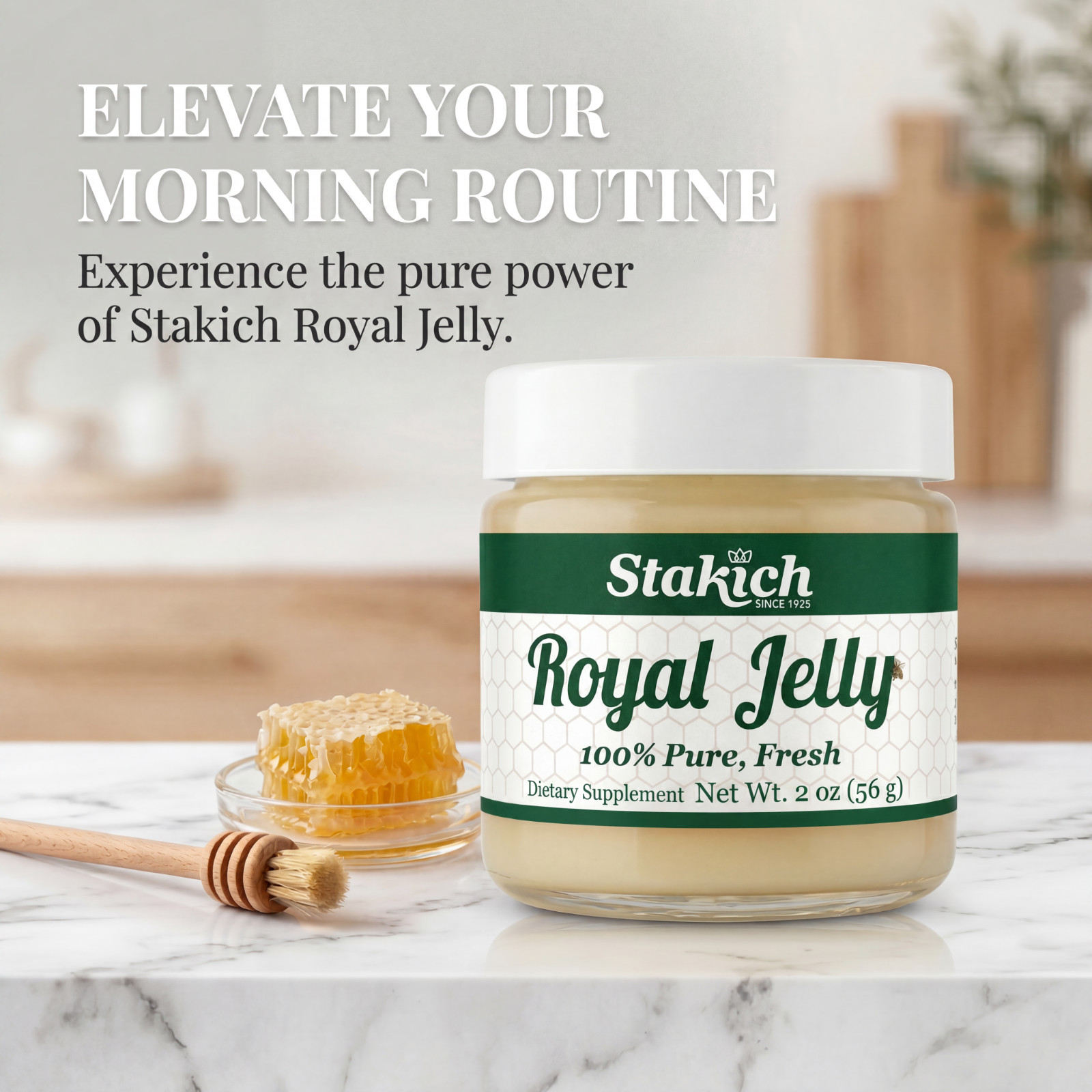 2oz FRESH ROYAL JELLY 100% PURE NATURAL 56,700mg HIGH STRENGTH PREMIUM RAW BEE