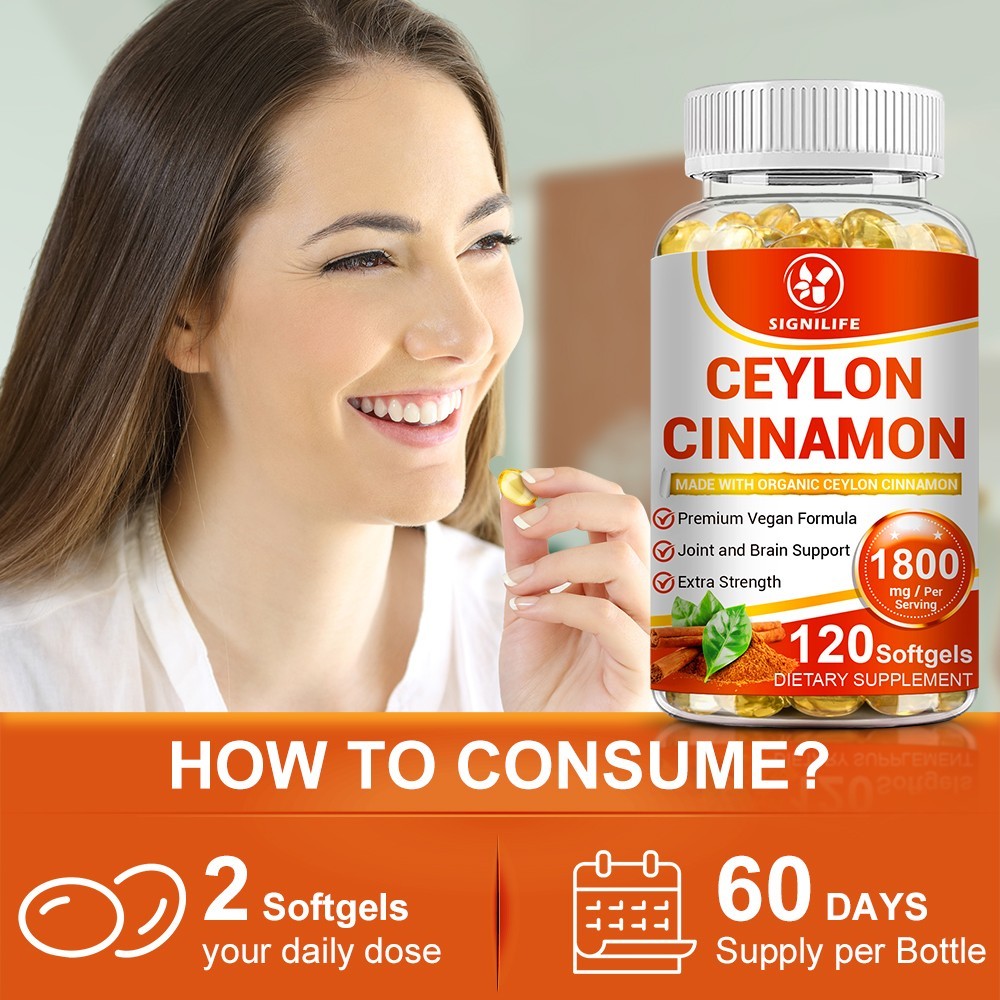 Pure Cinnamon Capsules, True Sri Lanka Certified Organic Ceylon Cinnamon Pills
