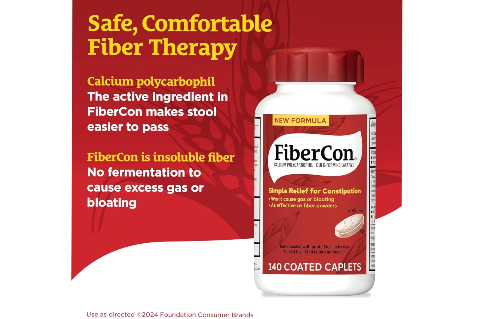 Fiber Therapy for Regularity – Calcium Polycarbophil, 2 Pack, Digestive Health
