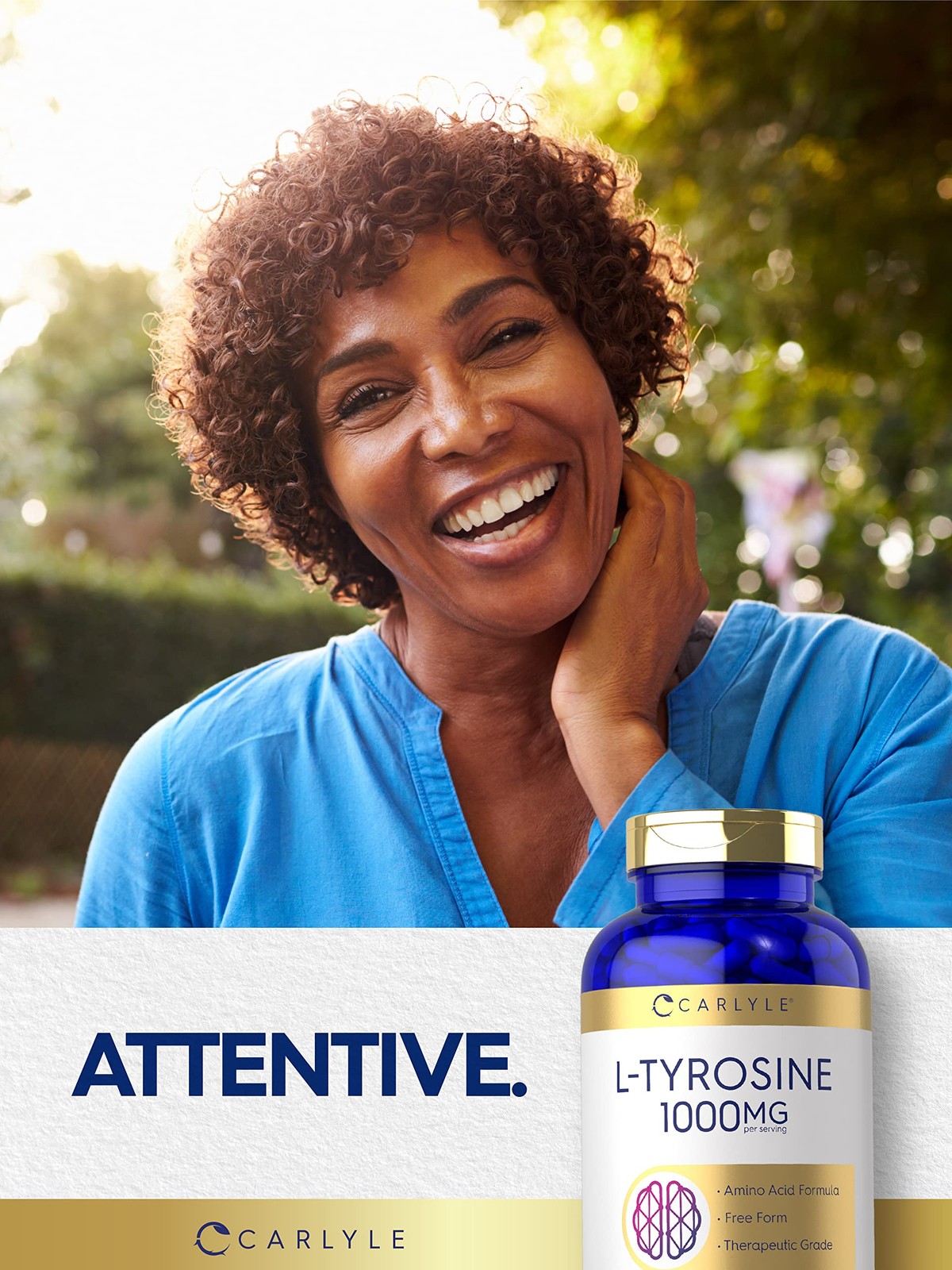 EXP:08/2026 Carlyle L Tyrosine Capsules 1000mg | 300 Count | Therapeutic Grade |