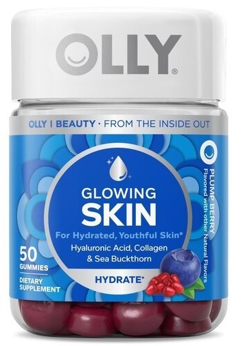 (1X Bottle)✨ OLLY Glowing Skin Gummy, Hyaluronic Acid, Colla ✨