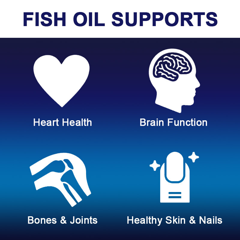 1/2/4 Packs Omega 3 Fish Oil Capsules Triple Strength Joint Support EPA&DHA