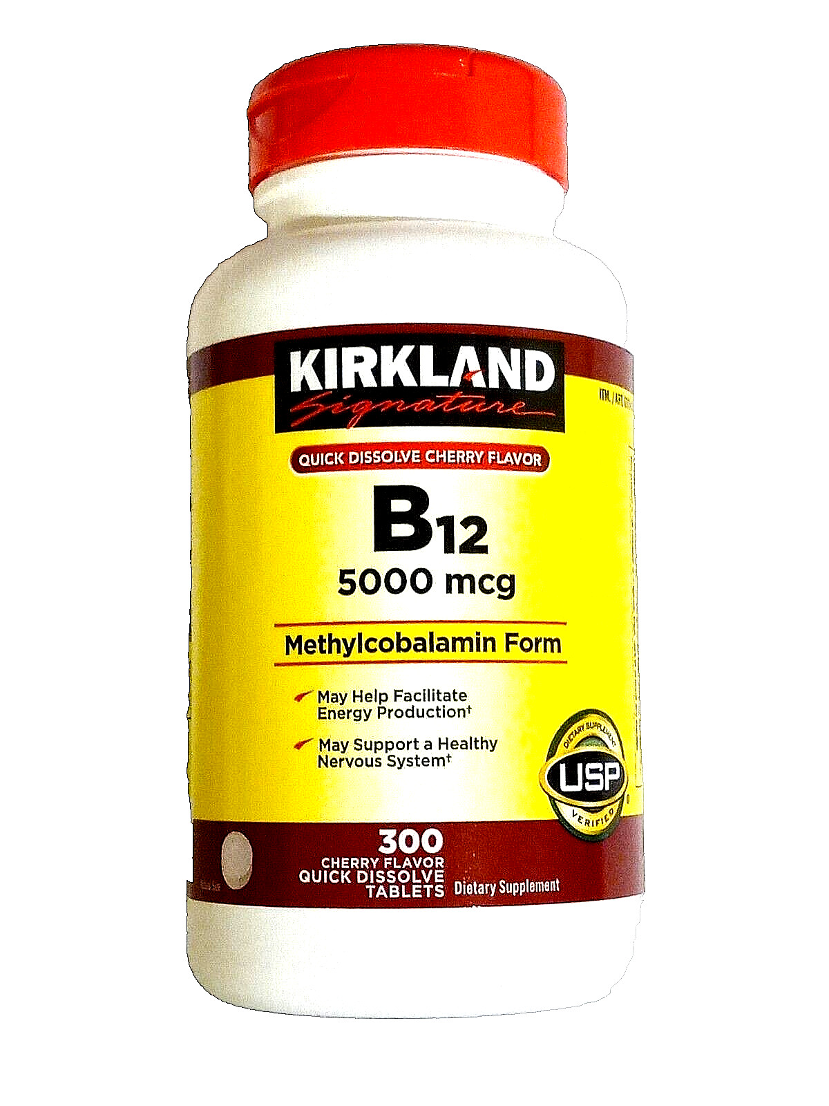 Kirkland Signature Quick Dissolve B 12 5000 mcg 300 Tablets EXP 07/2025