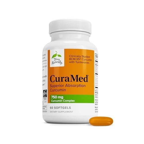 Curcumin 750mg Softgels High Potency BCM-95 Turmeric Extract 60 Count for Brain
