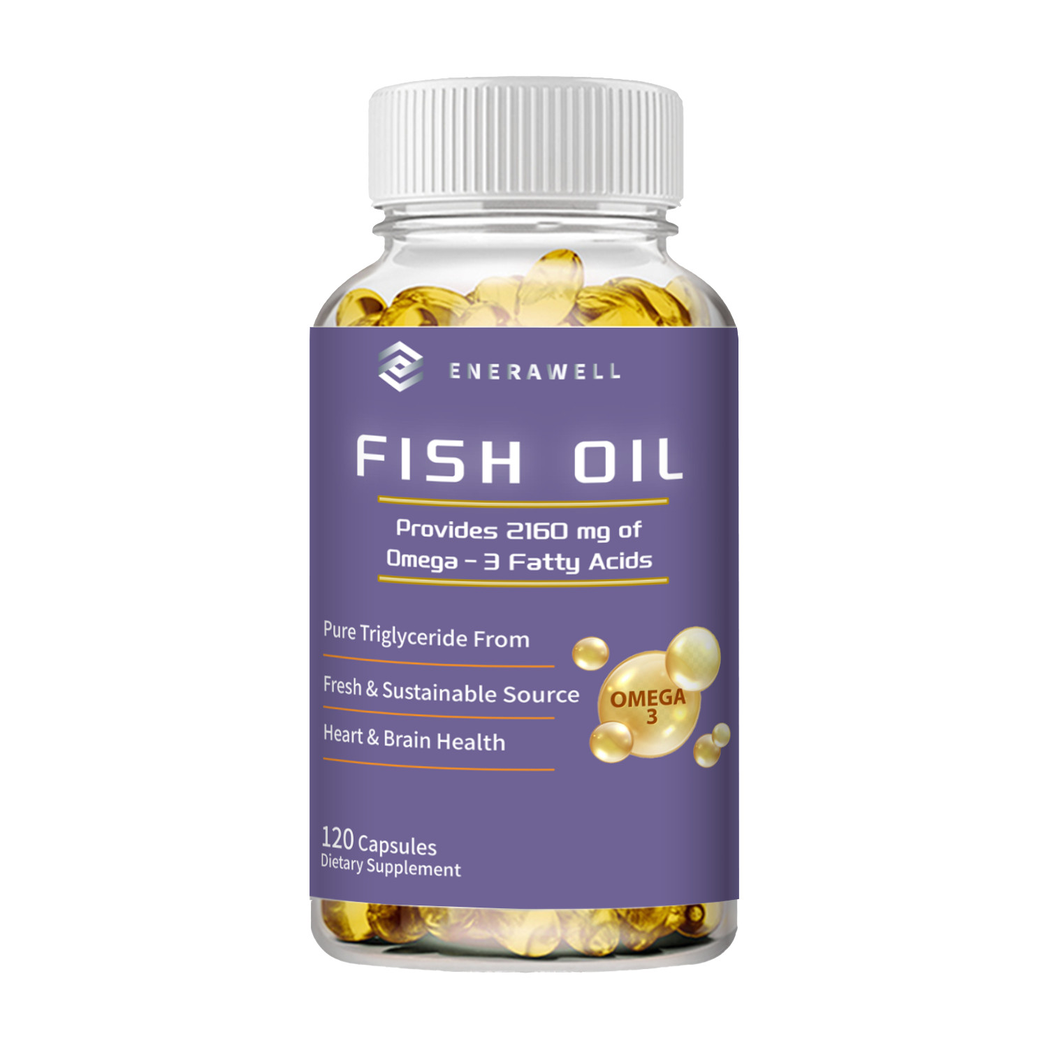 Triple Strength Omega 3 Fish Oil Supplement 2160 mg – EPA & DHA Fish Oil Omega 3