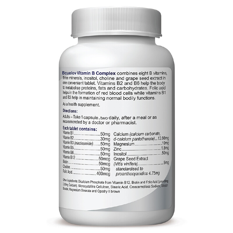 Vitamin B Complex 30/60/120Capsules B1,B2,B3,B5,B6,B12 w Minerals,Immune Support