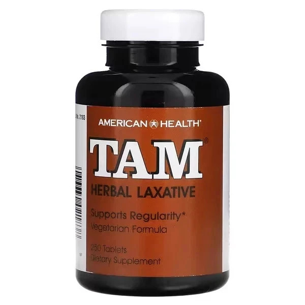 American Health TAM Herbal Laxative 250 Tabs 3 Pack Total 750 CT Natural Relief