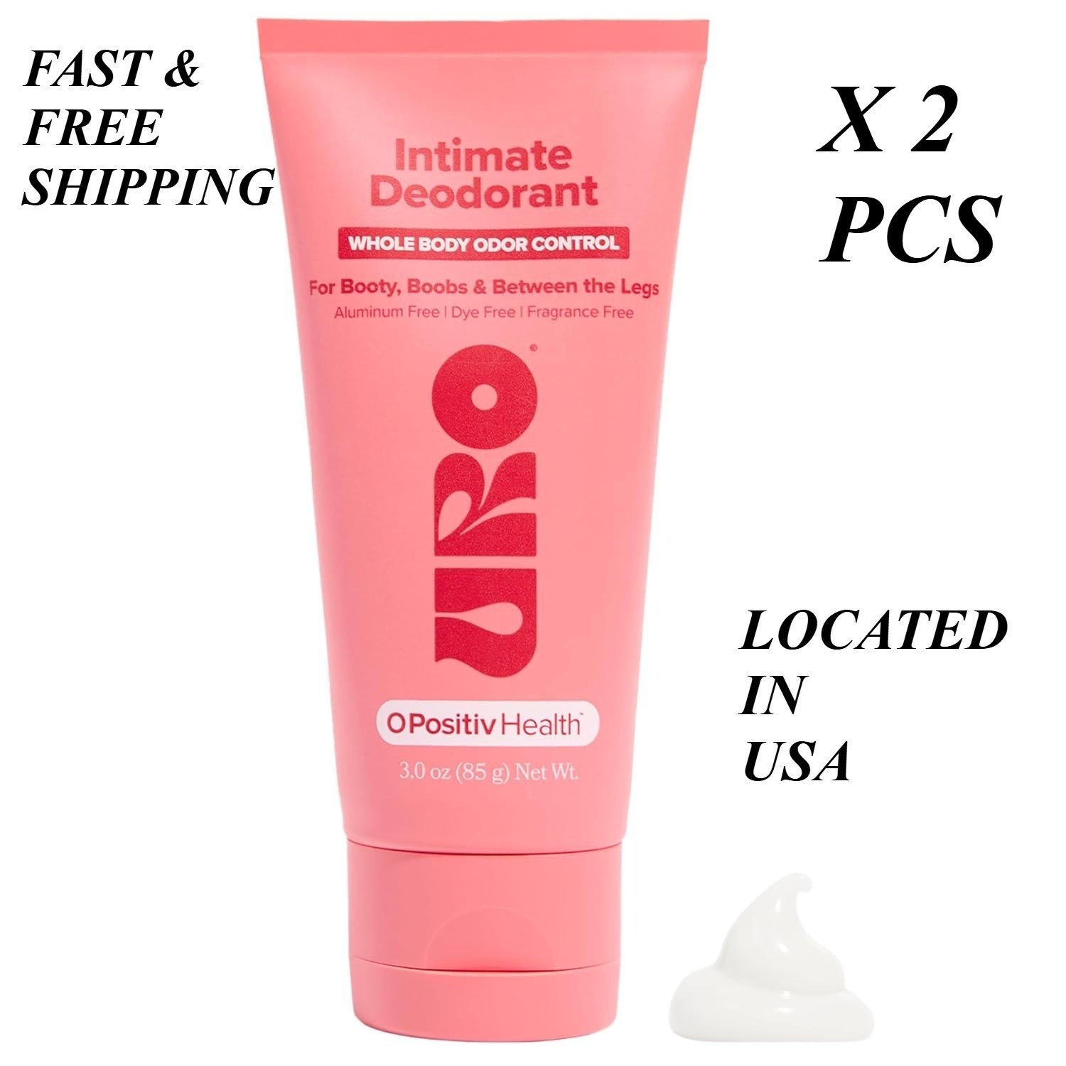 LUXRY O Positiv URO Intimate Whole Body Deodorant Cream – Dermatologist Tested