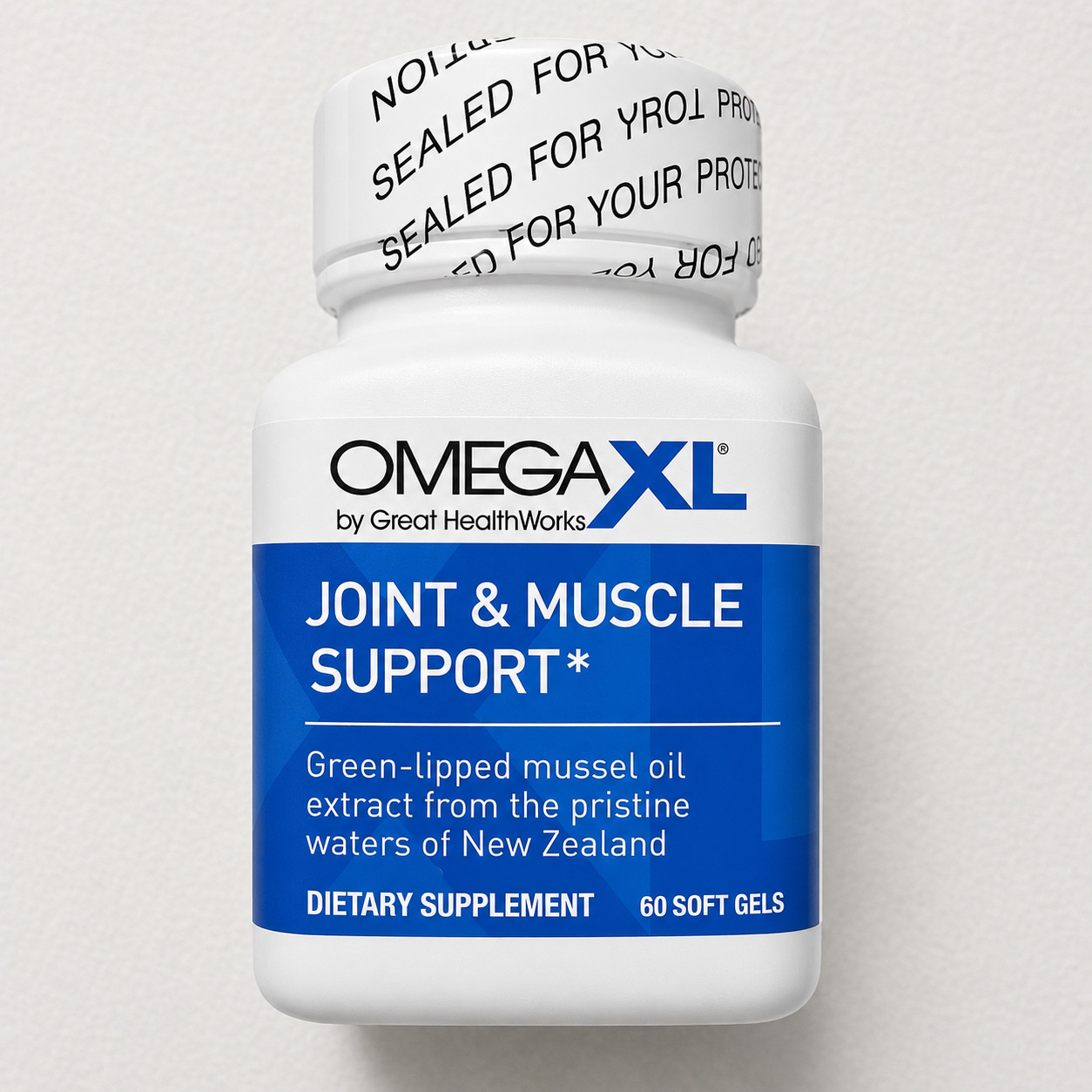OmegaXL Joint & Muscle Support 60 Soft Gels Green Lipped Mussel Oil Exp 12/2027
