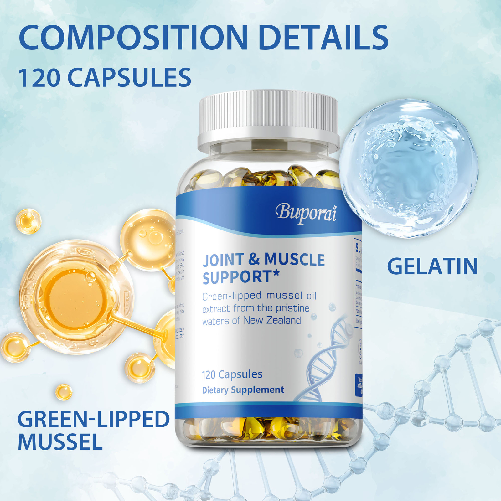 Joint & Muscle Support – Green-Lipped Mussel, Relieve Pain and Inflammation