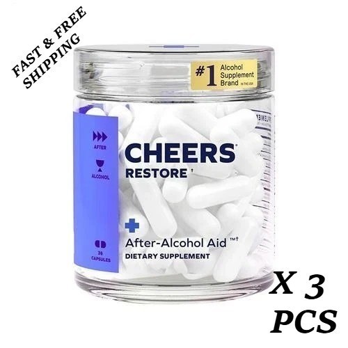 Cheers Restore Supplement w DHM + L-Cysteine After-alcohol Aid Support Your Live