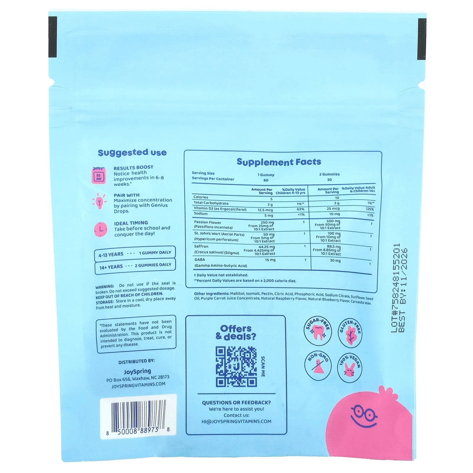 Berries, Munchies Gummies, Natural Mood 60 Gummies