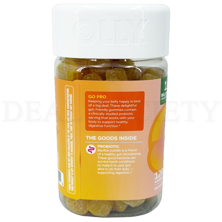 OLLY Probiotic Immune and Digestive Gummy Mango Sunrise 120 Count Lot of 2