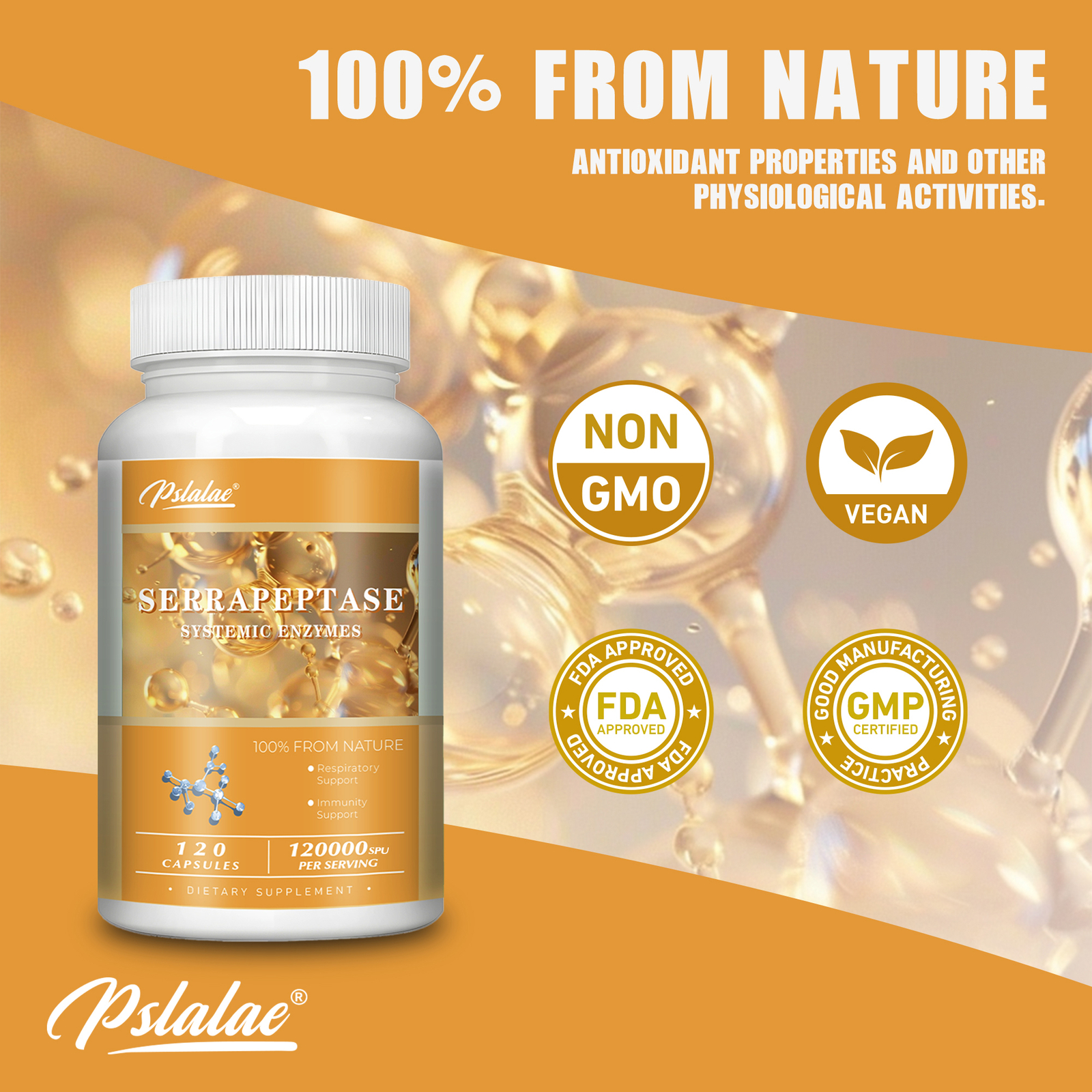Serrapeptase – Dietary Supplement, Supports Sinus Health, Enhanced Absorption