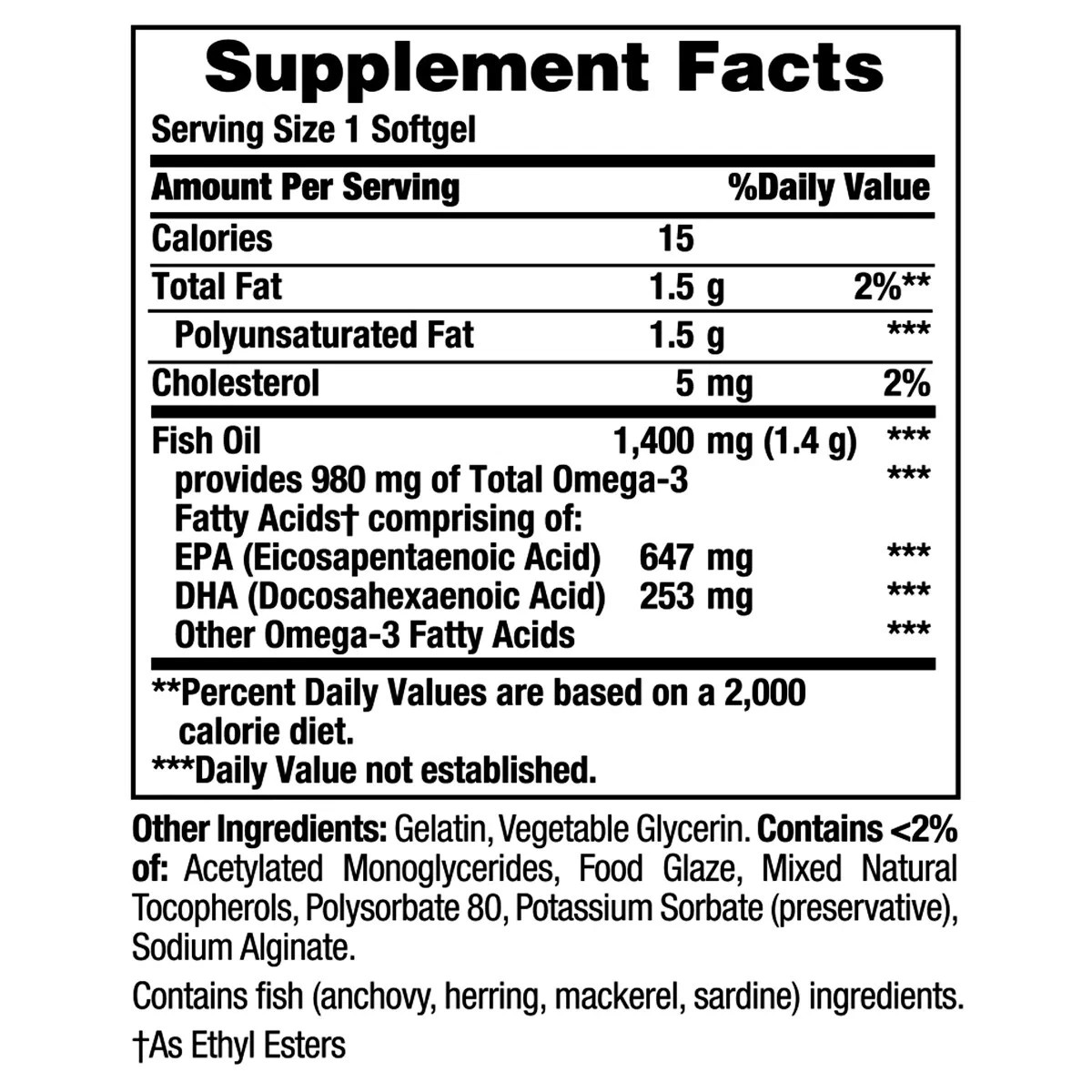 Nature’s Bounty Fish Oil Softgels – 200 Count