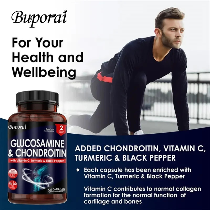 Glucosamine and Chondroitin 120pcs,Protects Cartilage, Bone and Joint Health