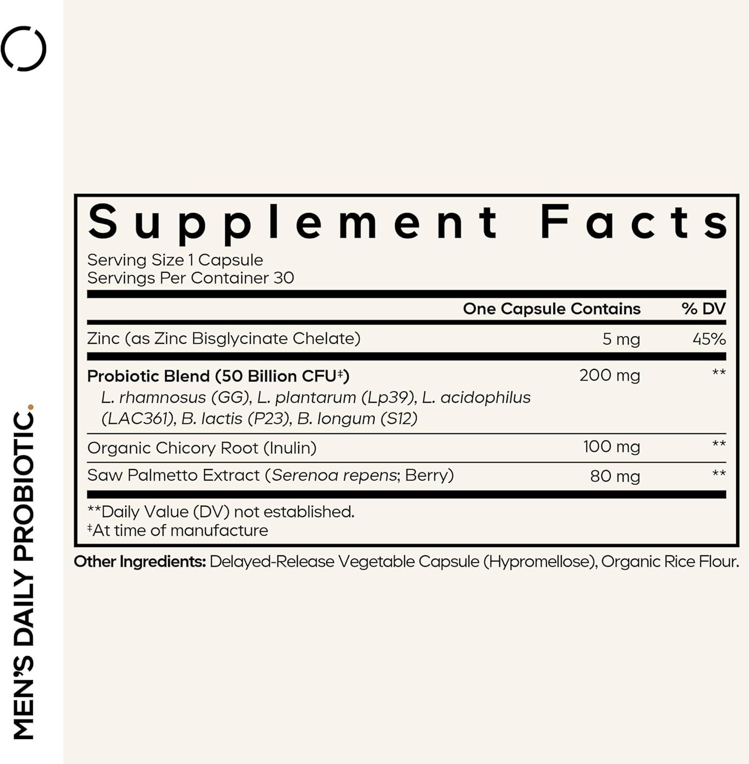 Codeage Men’s Daily Probiotic Supplement ~ 50 Billion CFU Probiotic Blend