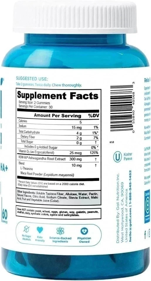Goli Zero Sugar 2026 Trio – 3 Flavors, 3 x 60 Gummies