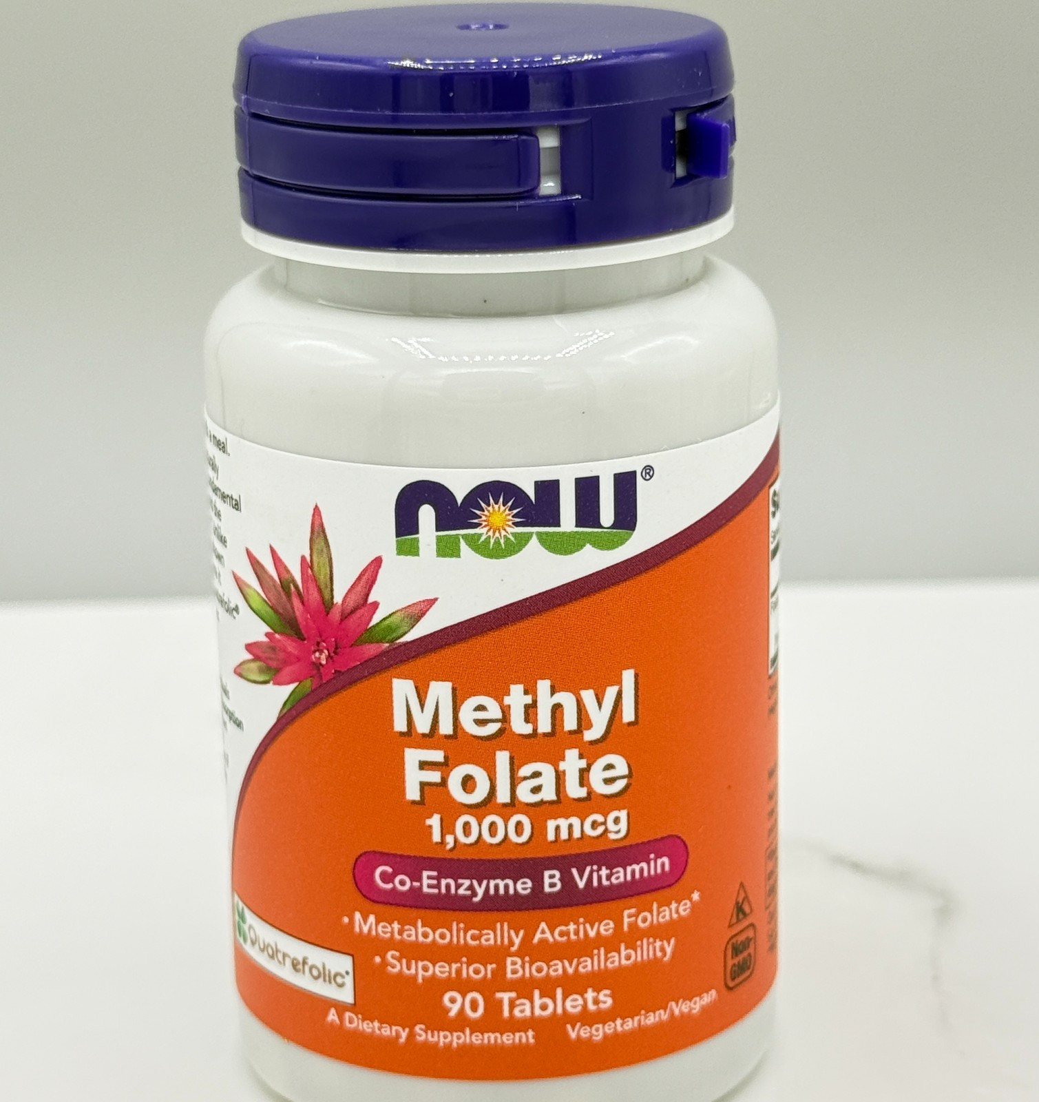 NOW FOODS Methyl Folate 1 000 mcg, 90 Tablets, Exp. 06/2026