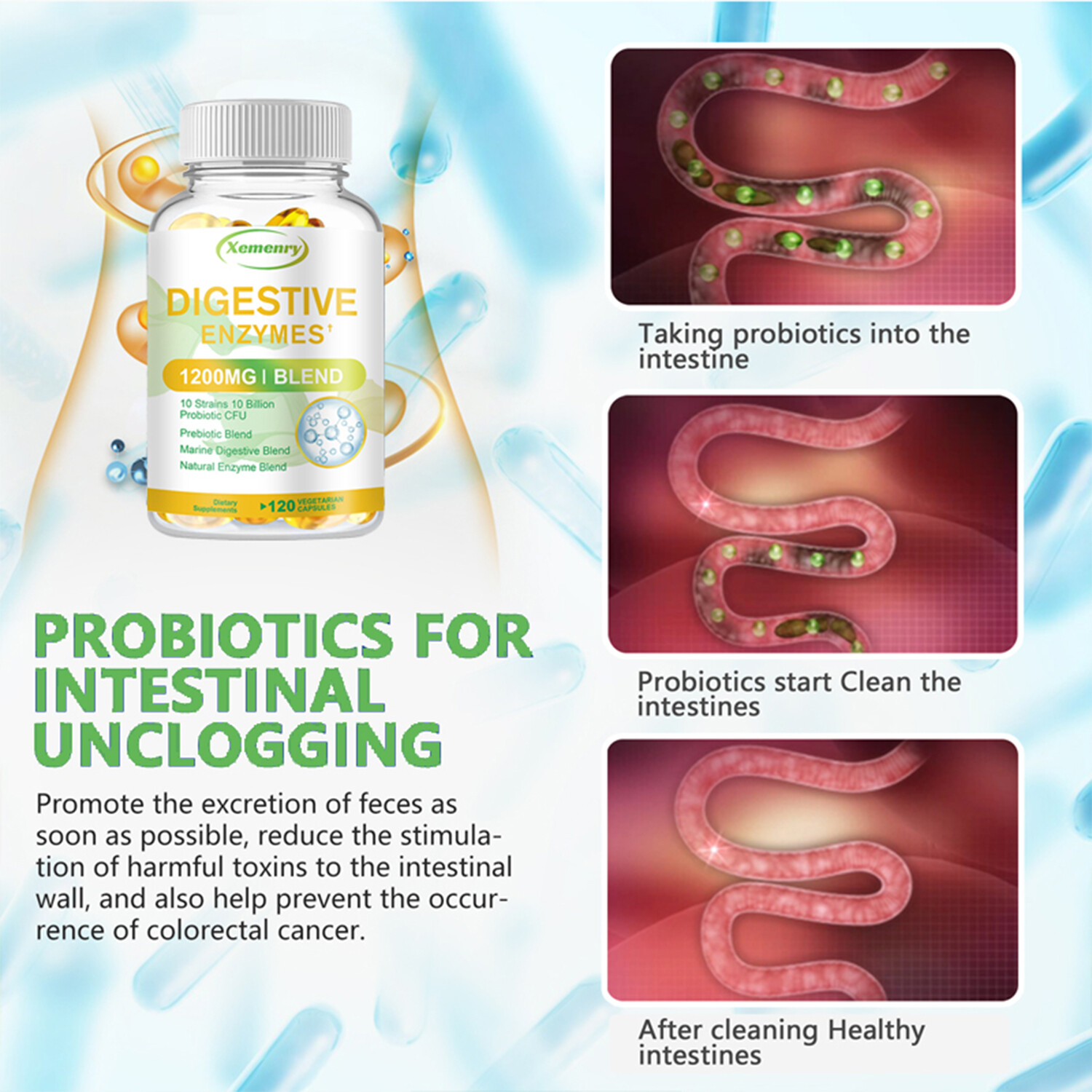 Digestive Enzymes – W/ Prebiotic & Probiotics,Gas,Constipation & Bloating Relief