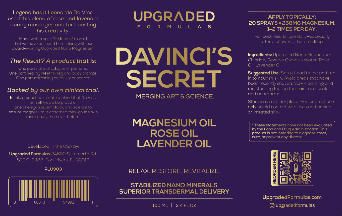 Davinci’s Secret 3.4 Fl oz.