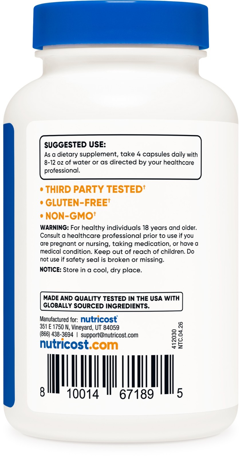 Nutricost Magnesium Citrate 120 Capsules, 420mg – Gluten Free, Non-GMO