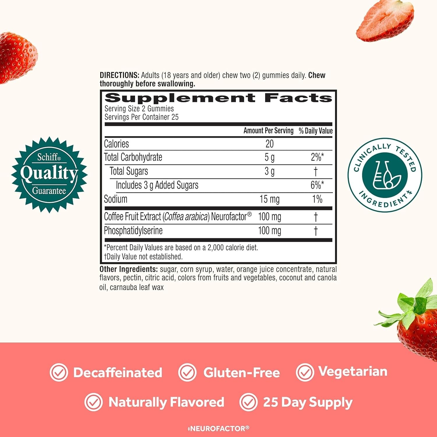 NEURIVA Original Brain Supplement for Memory Focus & Concentration 50ct 01/25