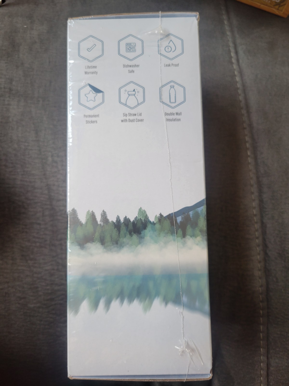 United States National Parks Water Bottle with Stickers Moonlit blue new sealed