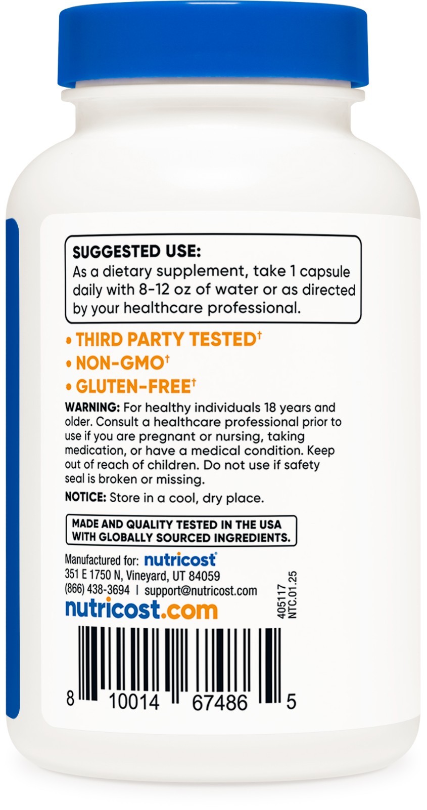 Nutricost Selenium 100mcg, 240 Vegetarian Capsules