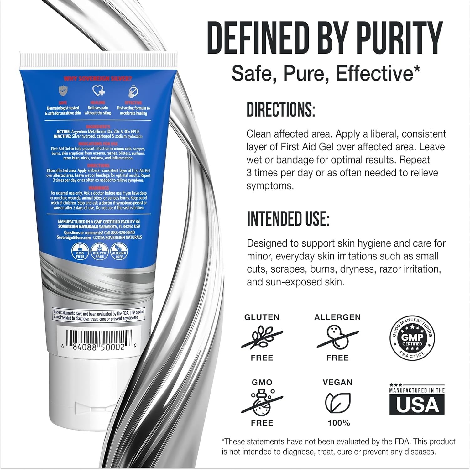 Fast-Acting Colloidal Silver Gel – 2 Fl Oz for Quick Skin Relief and Repair