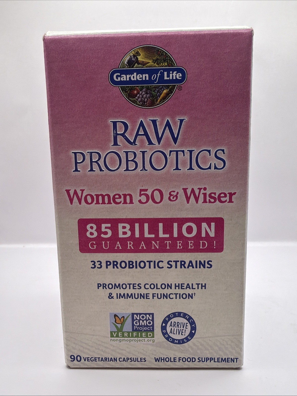 Garden of Life RAW Probiotics Women 50 & Wiser 85 Billion 90 caps Exp: 12/2027