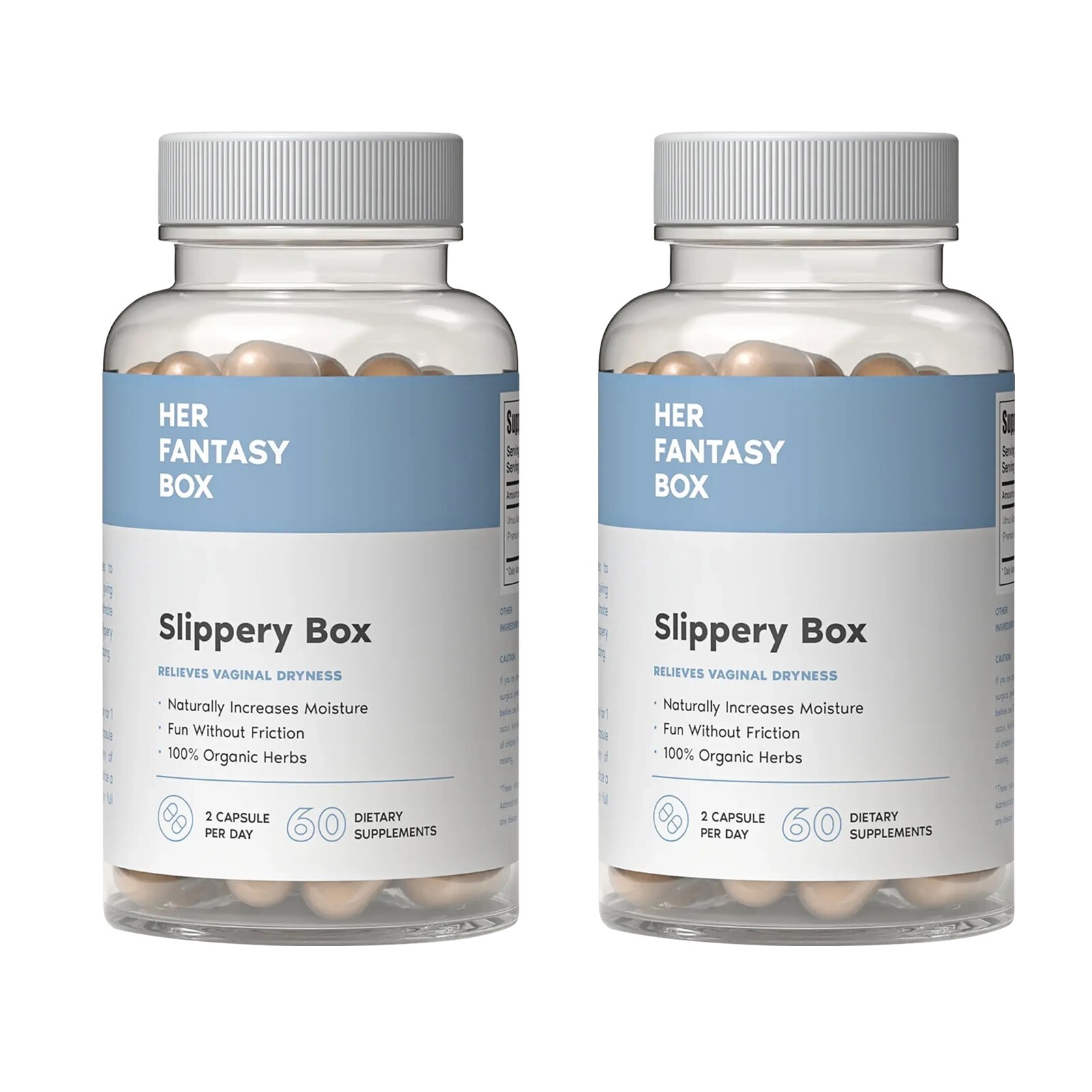 LUXRY NEW Her Fantasy Box Slippery Box – Slippery Elm Bark Vaginal 60PCS