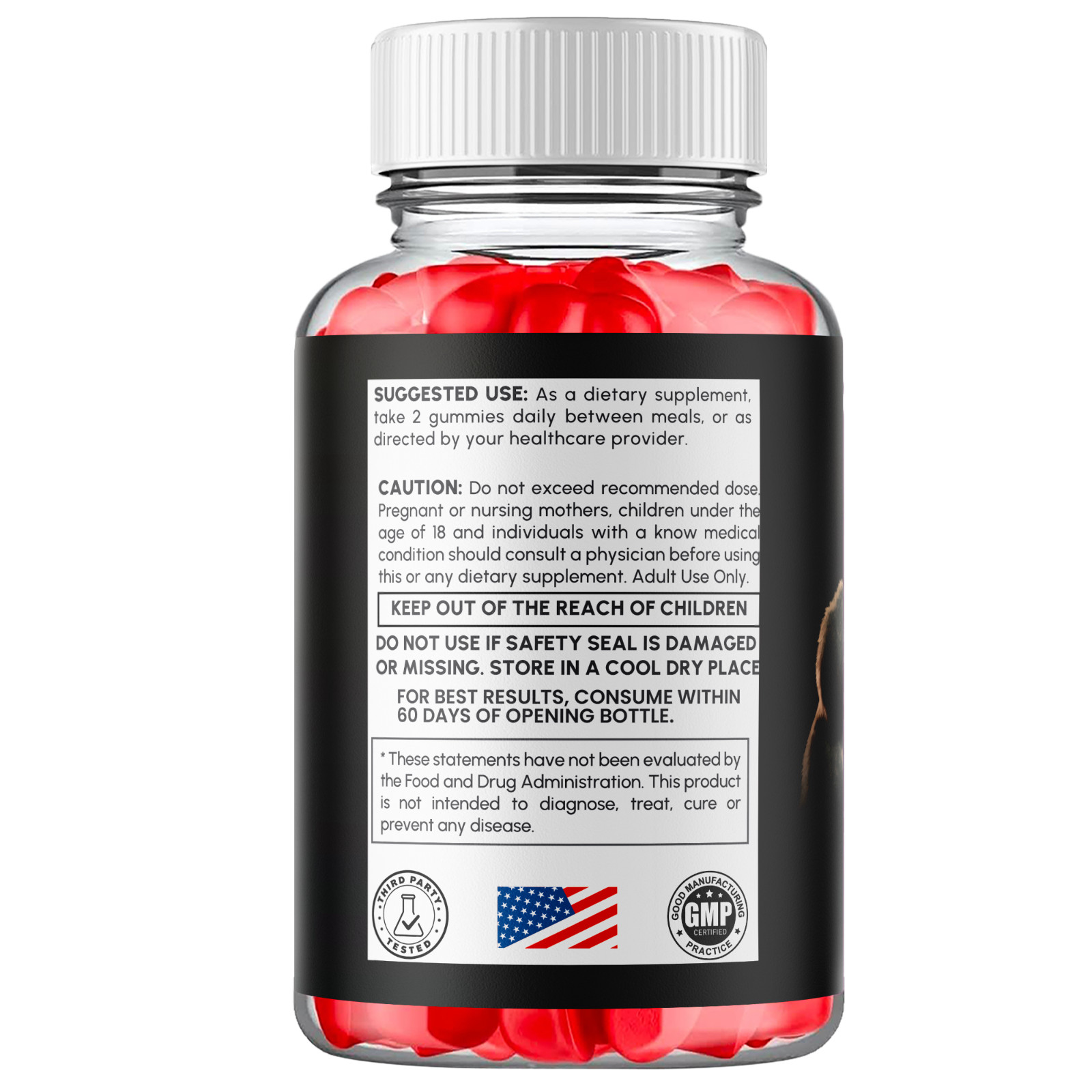 (5 Pack) Primal Boost Male Gums Advanced Support Formula PrimalBoost 300 Gummies