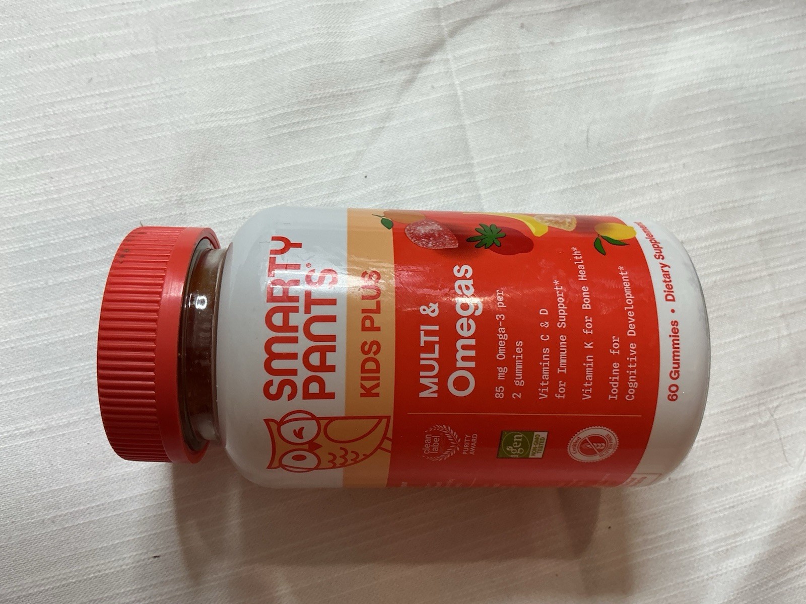 SmartyPants Kids Plus Multvitamin & Omega 3 Gummies Vitamins C Exp 4-27