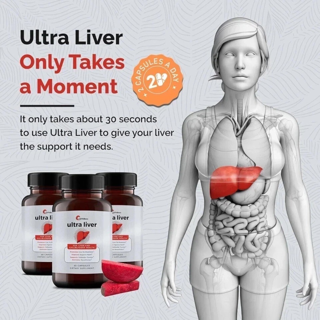 UpWellness Ultra Liver Supplement Liver Health and Gallbladder Aid Original