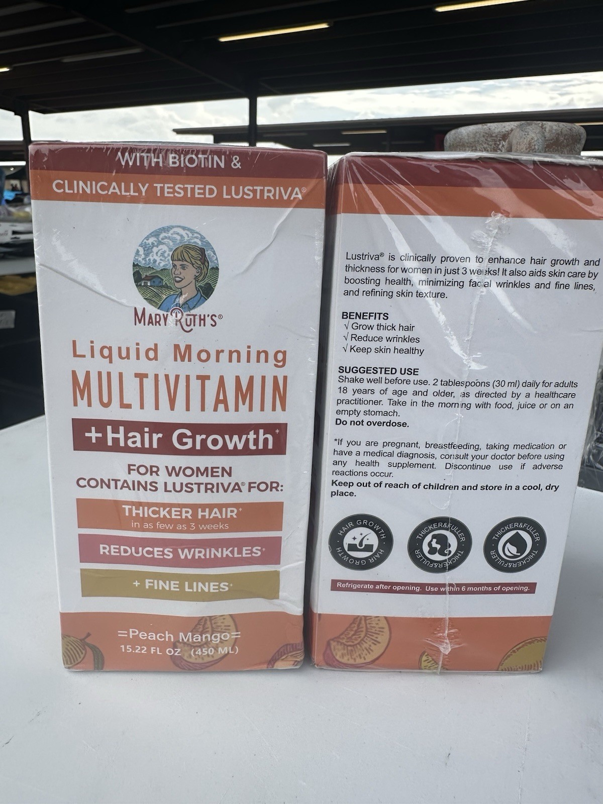 MaryRuth’s Liquid Multivitamin Hair Growth Women Peach Mango 15.22 fl oz