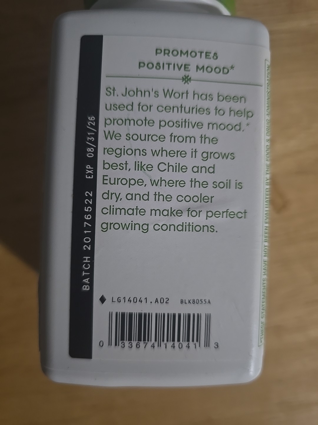Nature’s Way St. John’s Wort 180 Vegan Caps Promotes Positive Mood Exp 3/2026